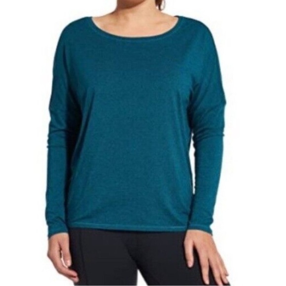 Calia Teal Dolman Split Back Long Sleeve - Picture 1 of 11